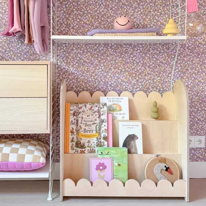 Bubble Bookcase - Montessori - 3 Tier - Natural Timber