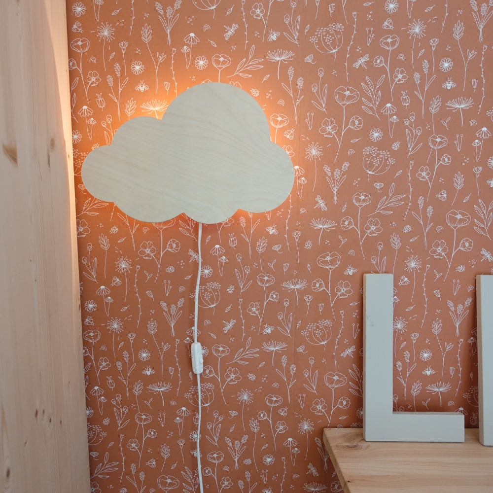 Wooden children’s room wall lamp | Cloud - Plywood - toddie.com