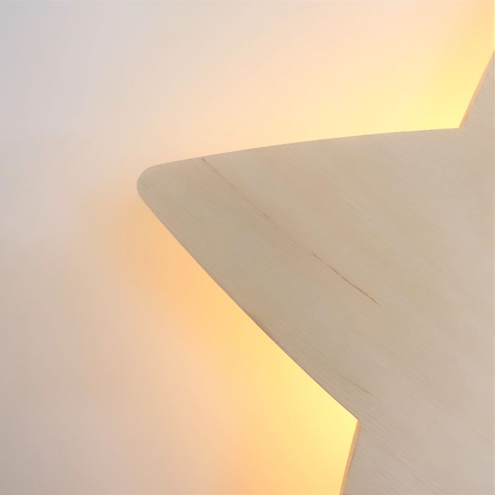 Wooden children’s room wall lamp | Star - plywood - toddie.com