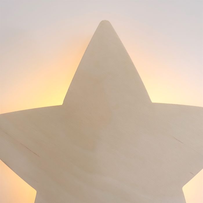 Wooden children’s room wall lamp | Star - plywood - toddie.com