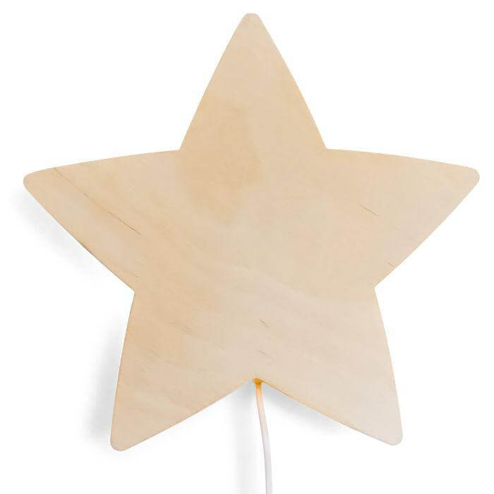 Wooden children’s room wall lamp | Star - plywood - toddie.com