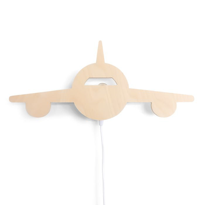 Wooden children’s room wall lamp | Aeroplane - toddie.com