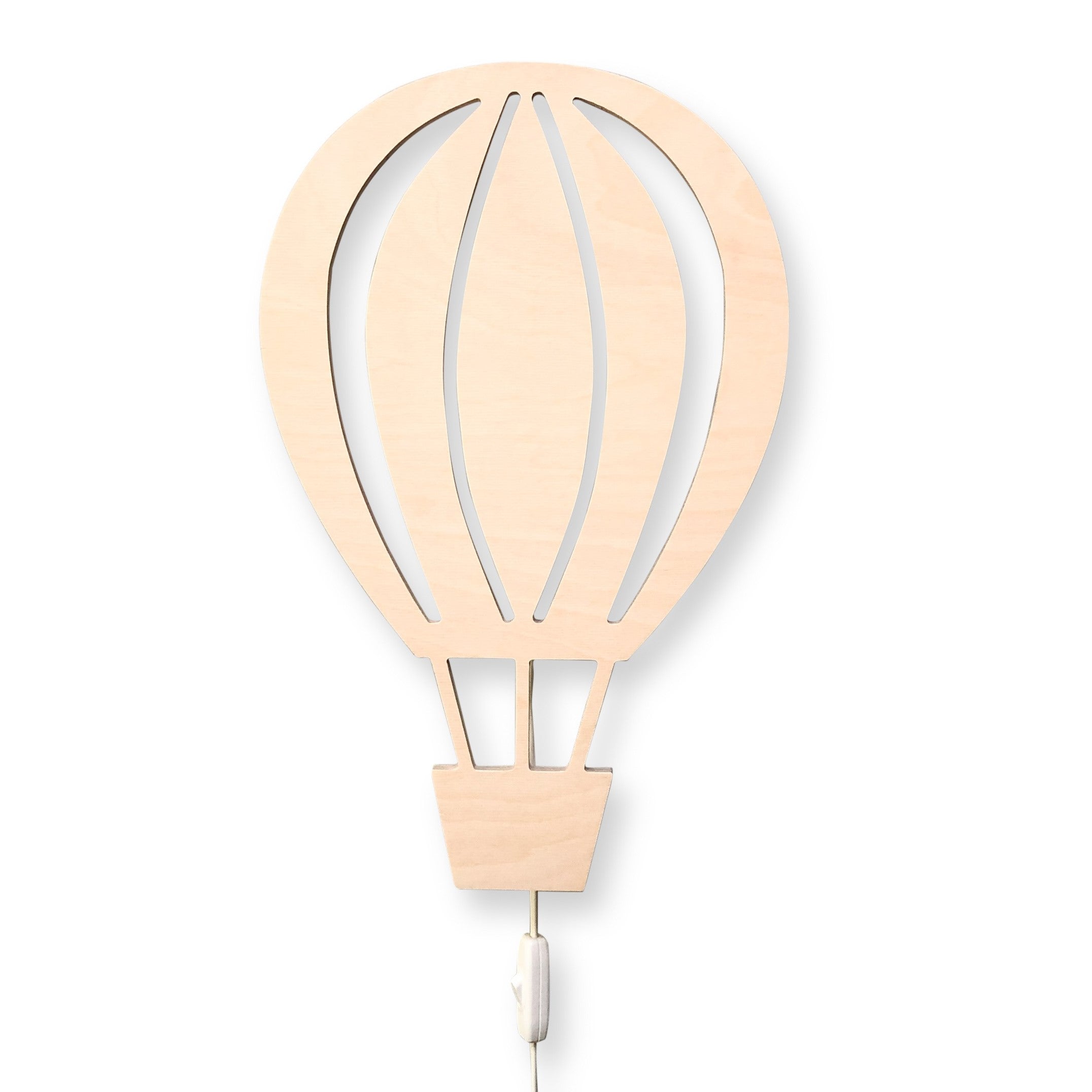 Wooden childrenās room wall lamp | Hot air balloon - toddie.com