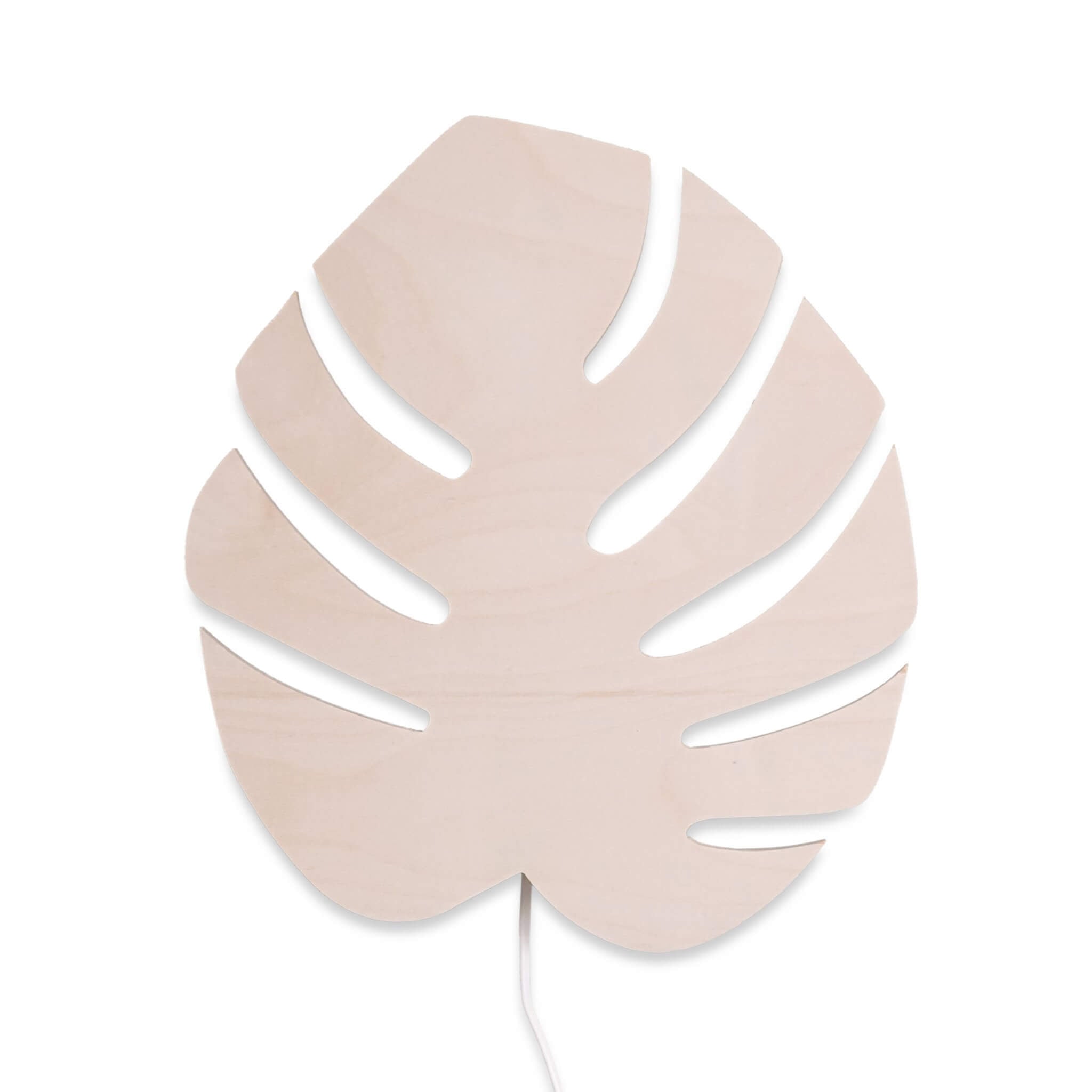 Wooden children’s room wall lamp | Monstera leaf - toddie.com