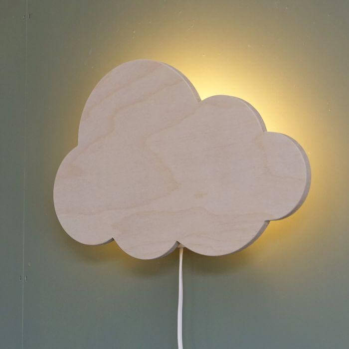 Wooden children’s room wall lamp | Cloud - Plywood - toddie.com