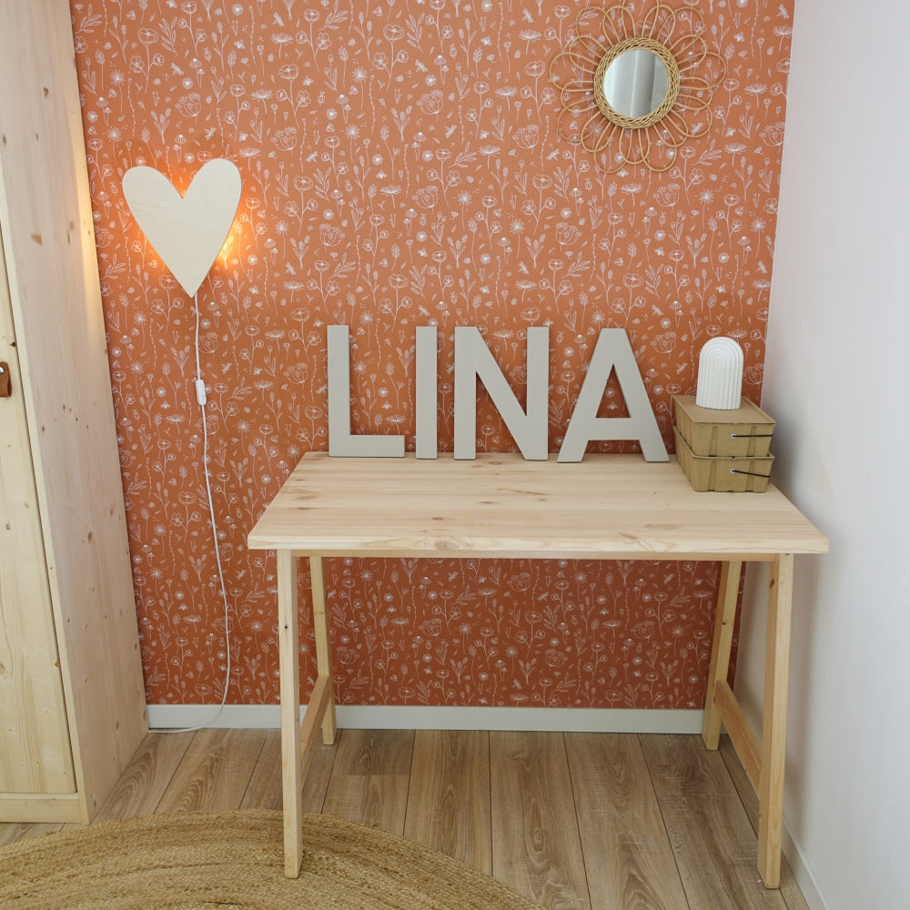 Wooden children’s room wall lamp | Heart - toddie.com