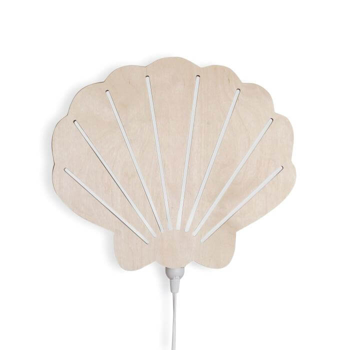 Wooden childrenβs room wall lamp | Shell - toddie.com