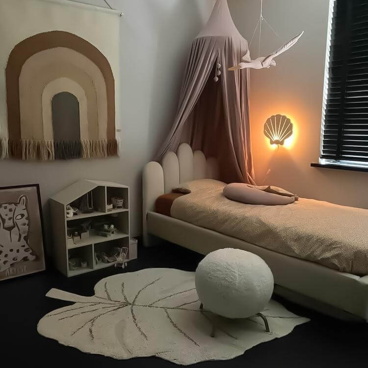 Wooden children’s room wall lamp | Shell - toddie.com