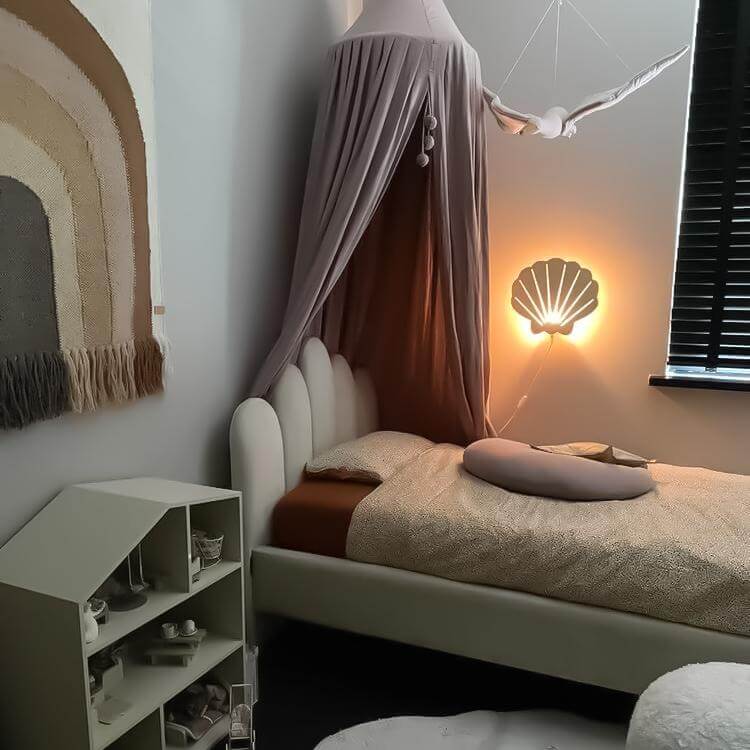 Wooden children’s room wall lamp | Shell - toddie.com