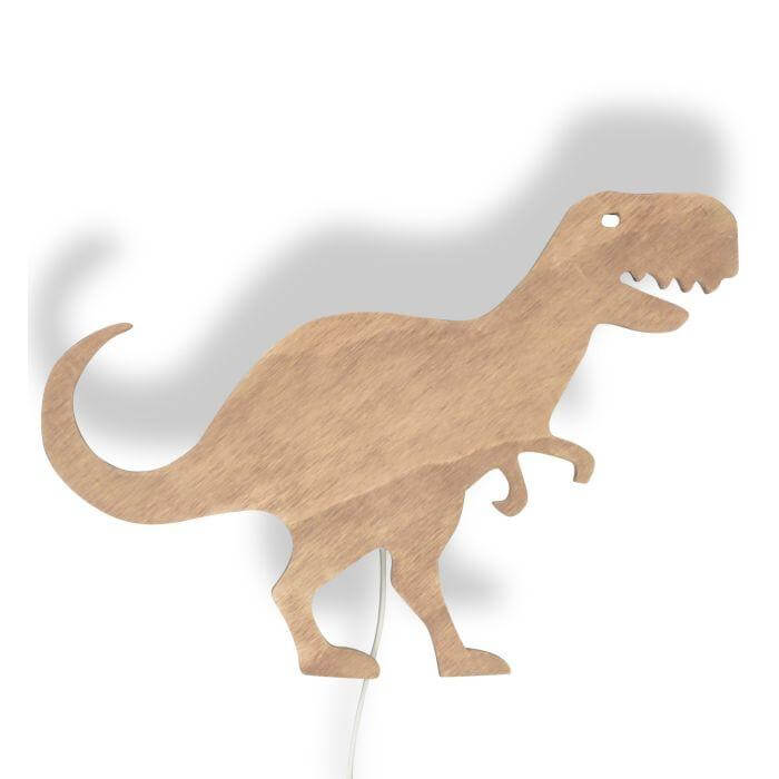 Wooden childrenās room wall lamp | Tyrannosaurus - toddie.com