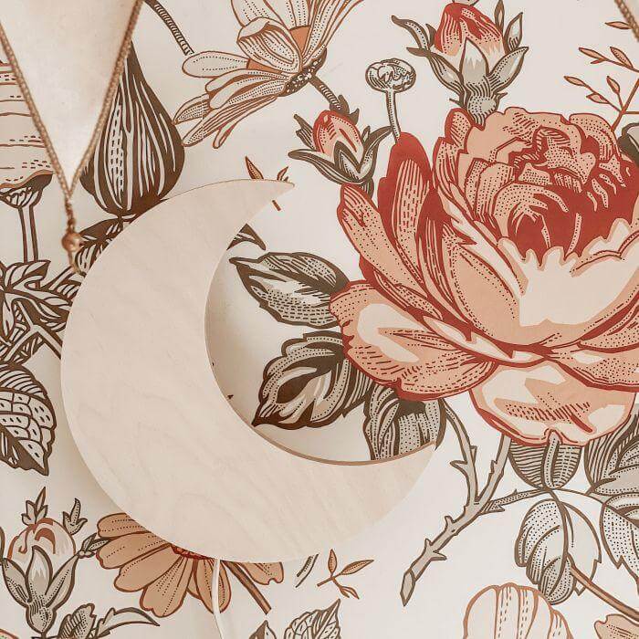 Wooden children’s room wall lamp | Moon - Plywood - toddie.com