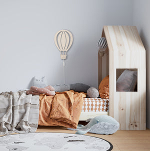 Wooden children’s room wall lamp | Hot air balloon - toddie.com