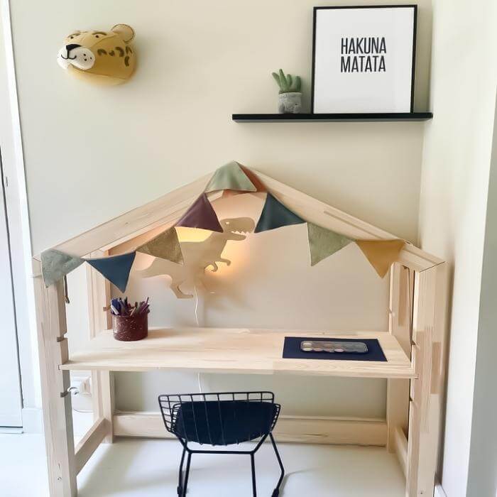 Wooden children’s room wall lamp | Tyrannosaurus - toddie.com