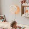 Shell - Wooden Children's Wall Lamp - Natural Timber