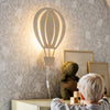 Hot air balloon - Wooden Children’s Wall Lamp - Natural Timber