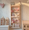 Bubble Bookshelf - 5 Tier Scalloped Shelf - Natural Timber