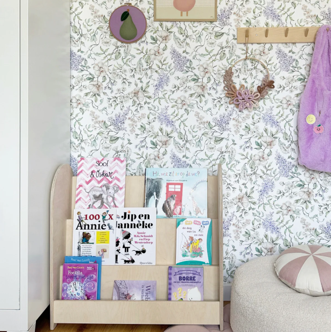 Modern Bookcase - Montessori - 3 Tier - Natural Timber