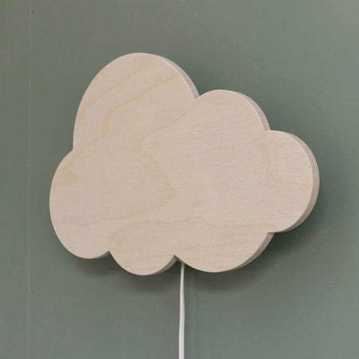 Wooden children’s room wall lamp | Cloud - Plywood - toddie.com