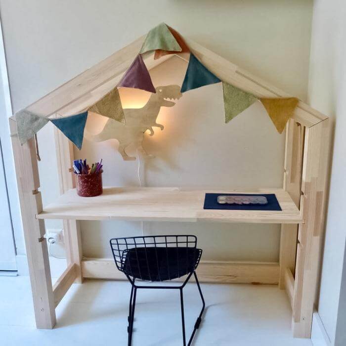 Wooden children’s room wall lamp | Tyrannosaurus - toddie.com